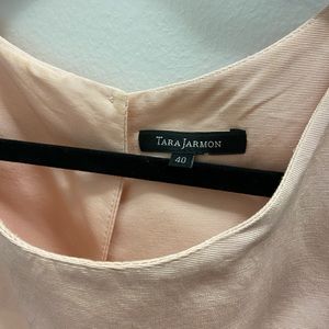 Tara Jarmon pink and black A line dress. Size 40.